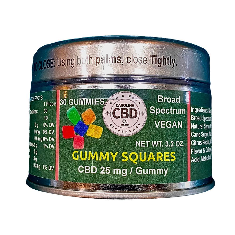 Broad Spectrum 25mg Vegan CBD Gummies - 6 assorted flavors