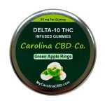Carolina CBD Company Green Apple Rings Delta-10 Gummies 25 mg CBD / Gummy