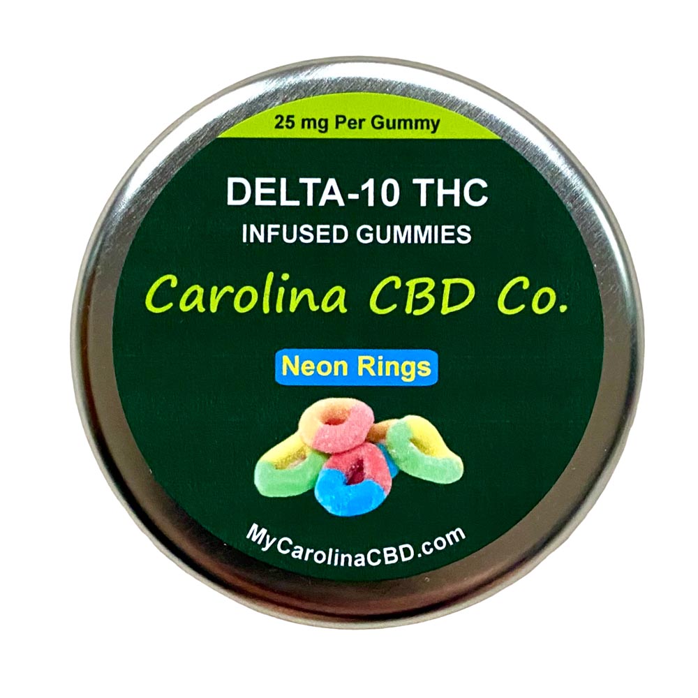 Carolina CBD Company Neon Rings Delta-10 Gummies 25 mg CBD / Gummy