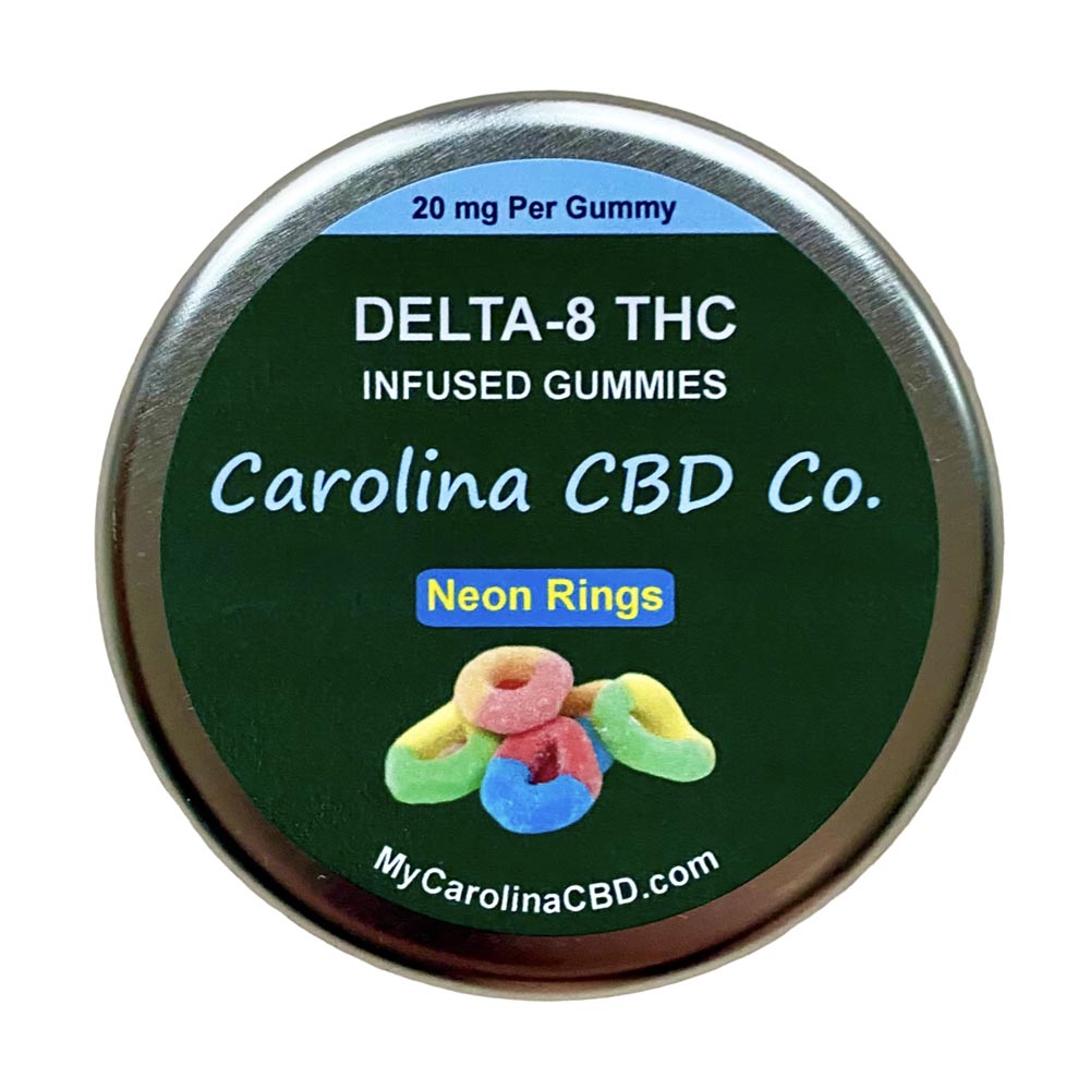 Carolina CBD Company Neon Rings Delta-8 Gummies 20 mg CBD / Gummy