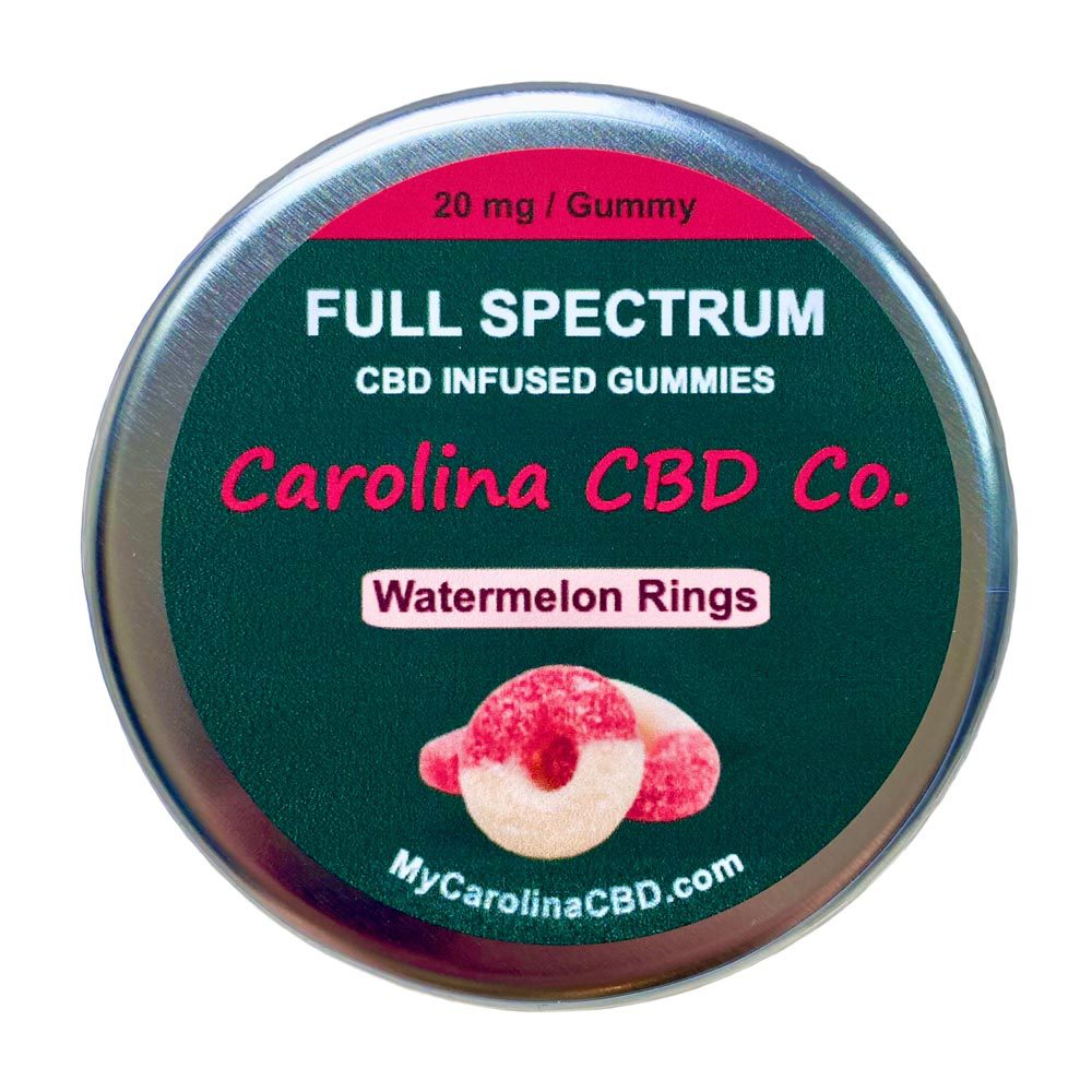 Carolina CBD Company Watermelon Rings Full Spectrum Gummies 20 mg CBD / Gummy